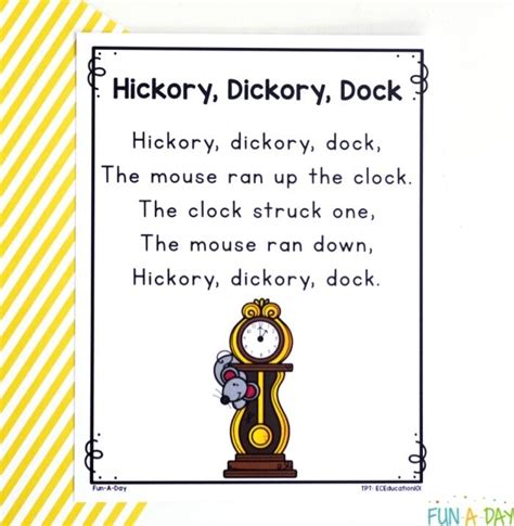 free hickory dickory dock printable sequencing cards fun a day