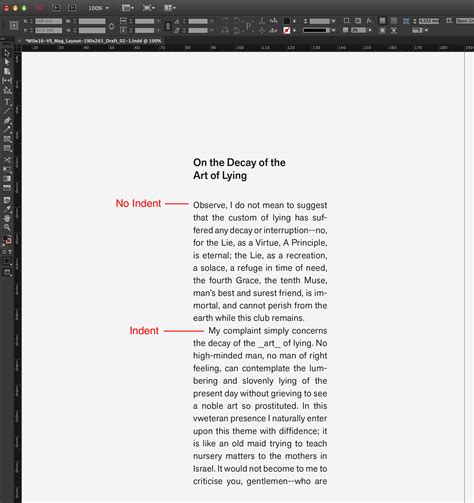 Typesetting Adobe Indesign Avoiding First Line Indent Of The First Paragraph Via Paragraph