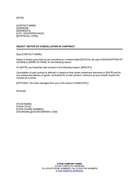 Cancellation Letter For Contract Template In Pdf Word Ubicaciondepersonas Cdmx Gob Mx