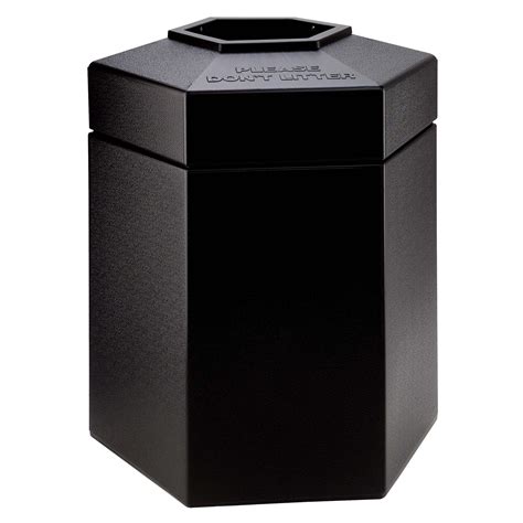 What size are kitchen trash cans? 45 Gallon Hexagon Outdoor Garbage Can | Trash Cans Warehouse