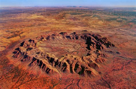 Meteorite Crater Aerial View Gosses Bluff Central Desert Australia