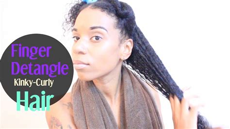 Once detangled, gently shampoo as you normally would, then use a basic conditioner to comb out what few tangles may have returned from shampooing. How I Finger Detangle My Kinky Curly Hair - YouTube
