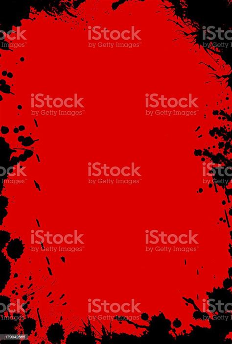 Grunge Bloody Background With Black Frame Stock Photo Download Image