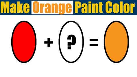 How To Make Orange Paint Color What Color Mixing To Make Orange Youtube