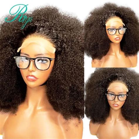 Short Bob Pixie Cut Afro Kinky Curly Lace Front Human Hair Wigs Pre Plucked Remy 13410 Picclick
