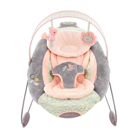 Ingenuity Smartbounce Automatic Bouncer Piper Pink Baby Bouncer