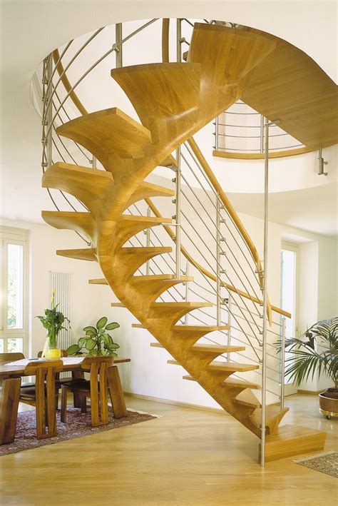 How to layout triple curved concrete stairway for a porch. 18 Select Ideas for Modern Indoor Stairs by Christian ...