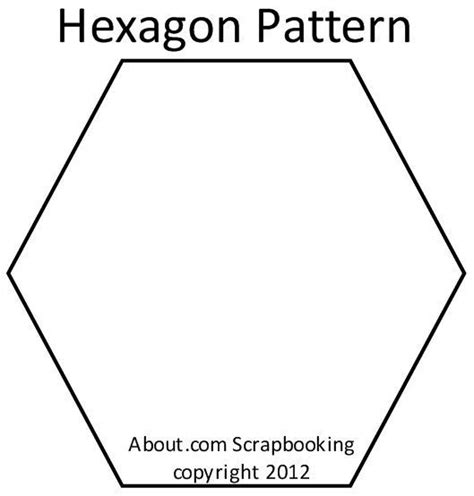 The printable is made for an easy cut. Save and print this free hexagon pattern for scrapbooking ...