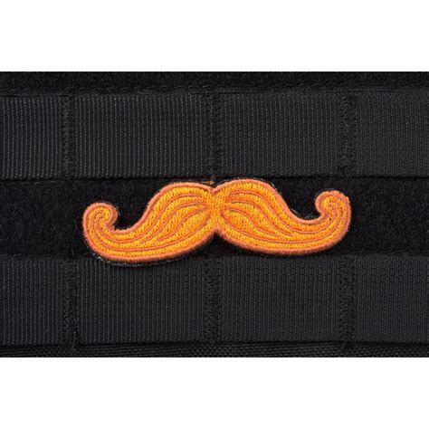 Ams Tactical Mustache Patch Red Premium Hi Fidelity Patch Series