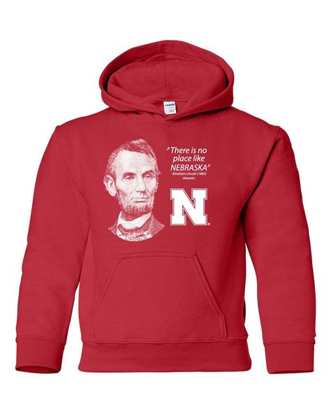 Abe Lincoln Hooded Sweatshirts Nebraska Huskers Sweatshirts