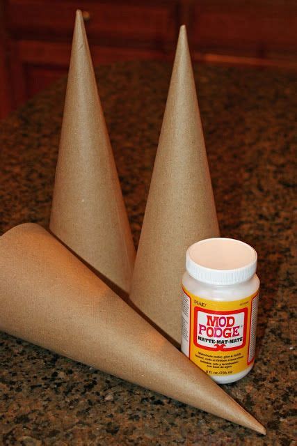 30 Paper Mache Cones Ideas Paper Mache Cone Christmas Diy Christmas