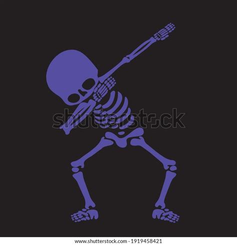 Skeleton Dab Funny Dance Stock Vector Royalty Free 1919458421