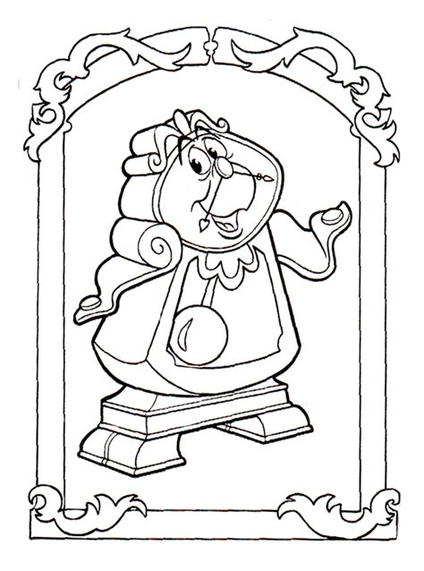 Beauty and the Beast coloring pages for kids to print - The Beauty And