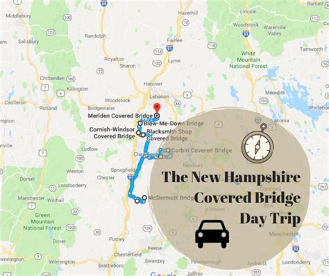 New Hampshire Covered Bridges Map Map Feccnederland