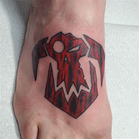 Ork Symbol Tattoo Rwarhammer
