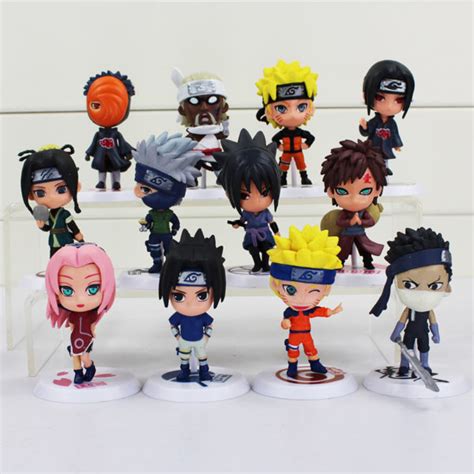 Buy Naruto - 6pcs/set Chibi Characters Figures (7cm ...