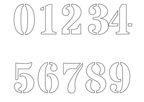 13 Jersey Font E Images Jersey Number Stencils Free