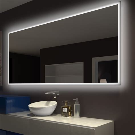 rectangle backlit bathroom vanity wall mirror backlit bathroom mirror vanity wall mirror led