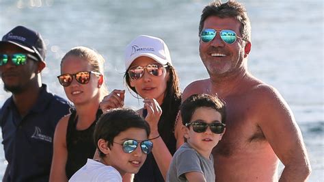 simon cowell and gf lauren silverman living it up in barbados