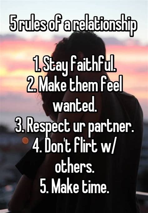 Staying faithful is certainly something you should be doing if you are in a committed, monogamous relationship, but this can be fixing a sexless marriage first involves finding the reason for a sexless marriage to have begun in the first place. 5 rules of a relationship 1. Stay faithful. 2. Make them ...