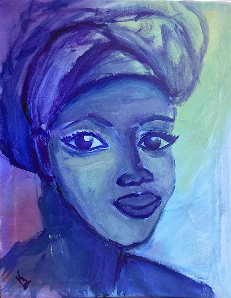 Blue Lady Painting By Karen Buford Fine Art America