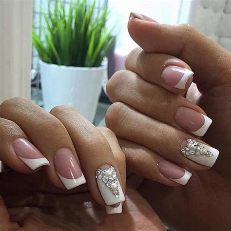 French nail designs represent some of the most classy nail artstyles. 31 Elegant Wedding Nail Art Designs | StayGlam
