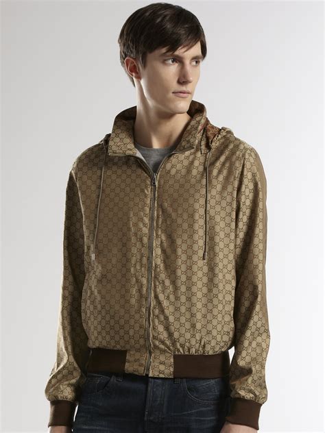 Lyst Gucci Gg Nylon Kway Jacket In Green For Men