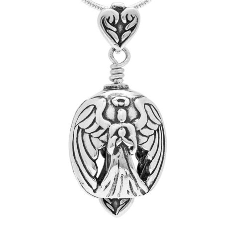 Guardian Angel Pendant Bell Handcrafted Sterling Silver T Of Faith