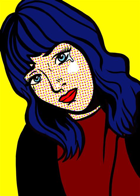 Digital Self Portrait Of Myself In The Style Of Roy Lichtenstein A