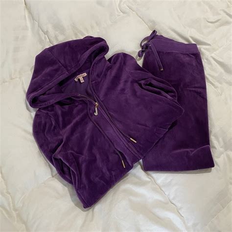 juicy couture pants and jumpsuits juicy couture royal purple velour tracksuit sm poshmark