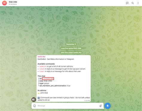 Telegram Notification For Rise Crm