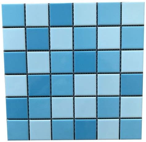 Light Blue Square Porcelain Mesh Mounted Mosaic Bt Pm21 Blue Mosaic