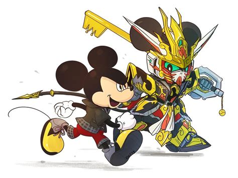 Mickey Mouse And Wukong Impulse Gundam Gundam And 4 More Drawn By