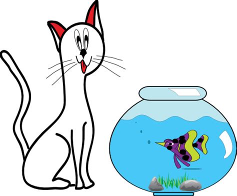 Cat And Fish Clip Art Clip Art Library
