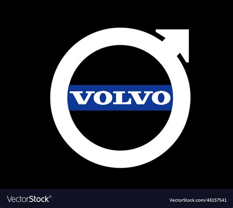 Volvo Logo Brand Car Symbol With Name Royalty Free Vector