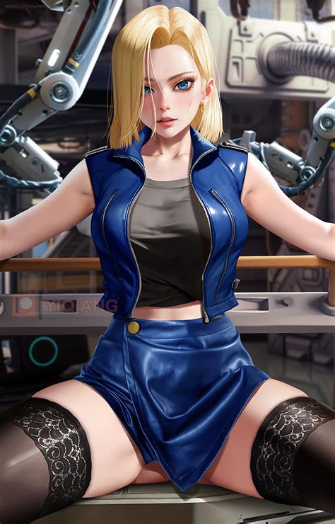android 18 by yiqiang on deviantart