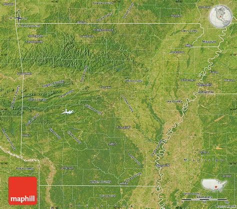 Satellite Map Of Arkansas