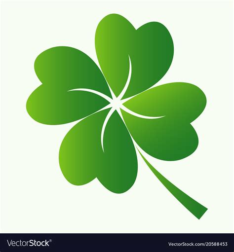 Four Leaf Clover Icon Royalty Free Vector Image