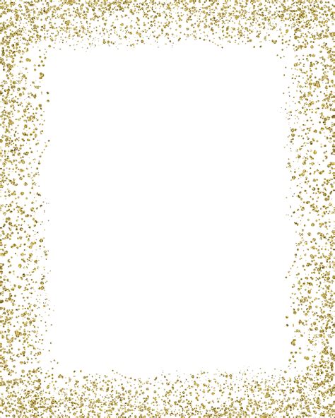 Gold Glitter Mime Gold Color Border Png Download 24003000 Free