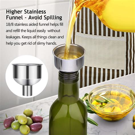 2 Pack Aozita 17 Oz Glass Olive Oil Dispenser Bottle Set 500ml Dark Green Oil And Vinegar Cruet
