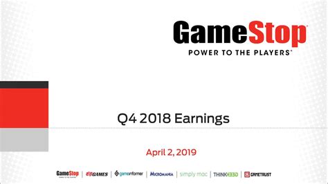 Gamestop Corp 2018 Q4 Results Earnings Call Slides Nysegme