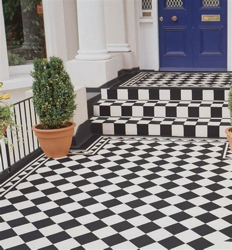 Original Style Victorian Floor Tiles Dorchester Patternblackred