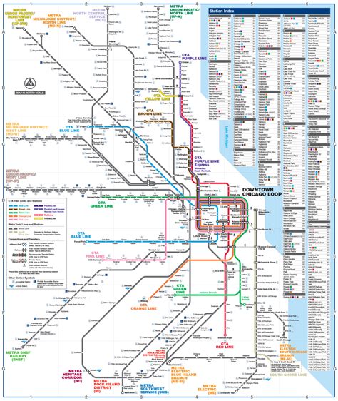 Official Map Chicago Regional Transportation Transit Maps