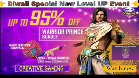 Diwali Special New Level UP Shop Event In Freefire WARRIOR PRINCE