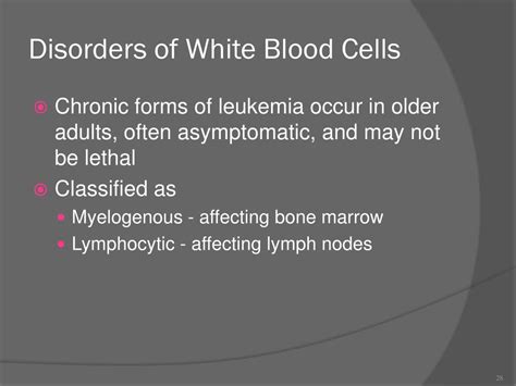 Ppt Chapter 7 Blood And Blood Forming Organs Diseases And Disorders