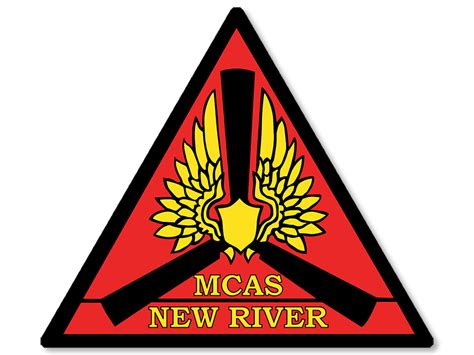 4×4 Inch Triangle Mcas Marine Corps Air Station New River Logo Sticker