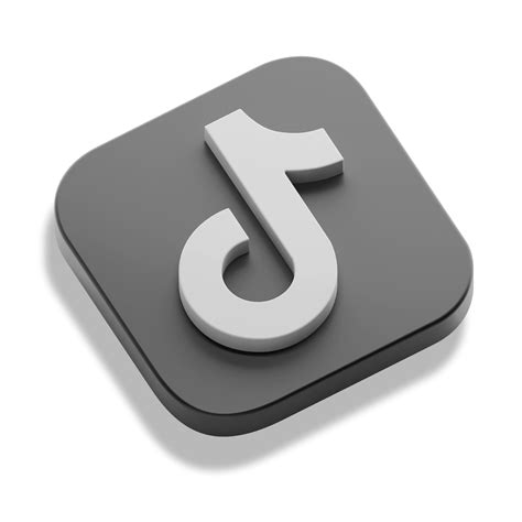 tiktok social media app 3d concept logo icon isometric with round