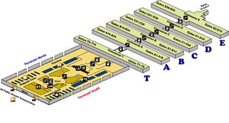 Map Of Atlanta Airport Terminals Map Map Map Of Atlantic Ocean Area