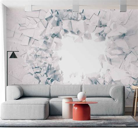 Smashed Effect 3d Wall Mural Tenstickers