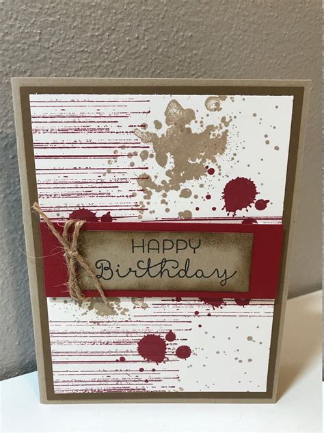 Birthday Masculine Handmade Stampin Up Card Etsy Cool Birthday